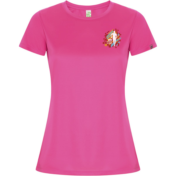 Imola short sleeve women's sports t-shirt - Pink Fluor / 2XL