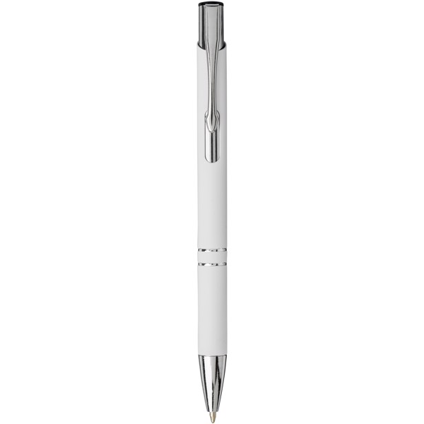 Moneta soft touch ballpoint pen (black ink) - White
