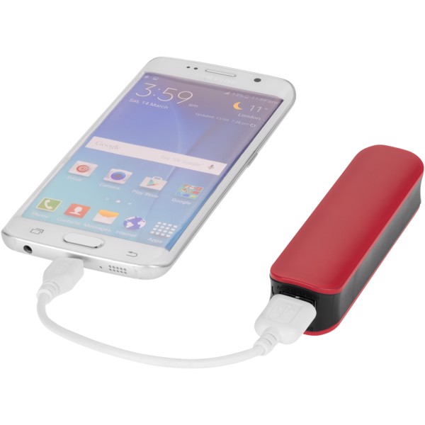 Powerbanka 2000mAh Edge - Červená s efektem námrazy / Černá
