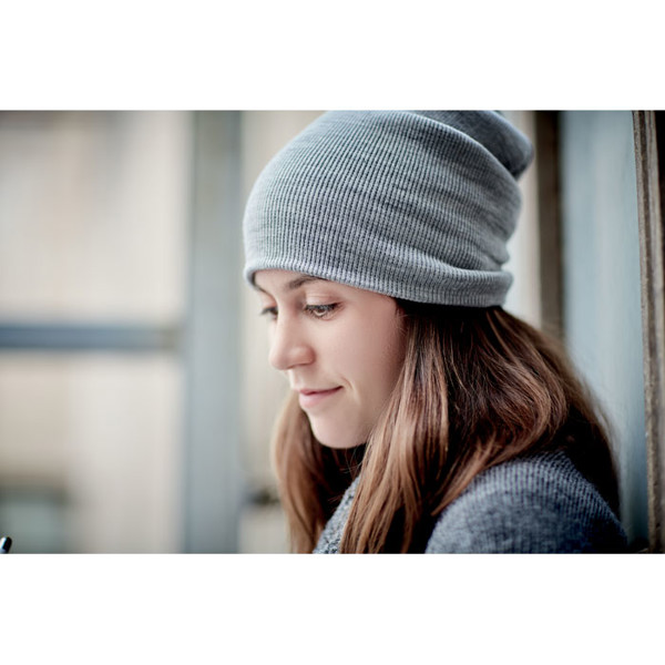 Beanie in RPET with cuff Polo Rpet - Blue