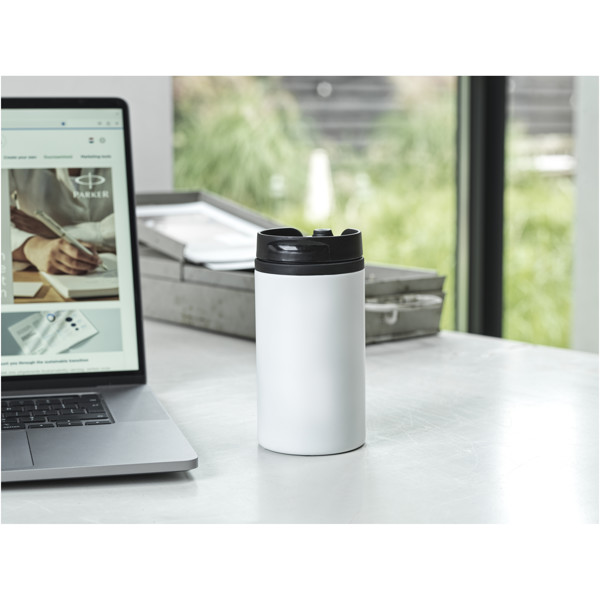 Mojave 250 ml RCS certified recycled stainless steel insulated tumbler - White