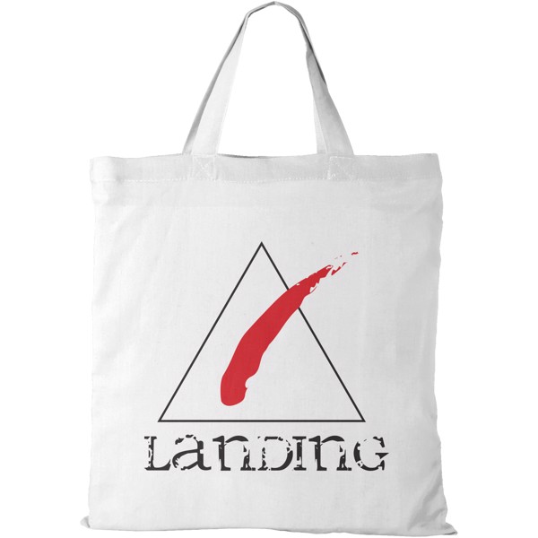 Virginia 100 g/m² cotton tote bag short handles - White