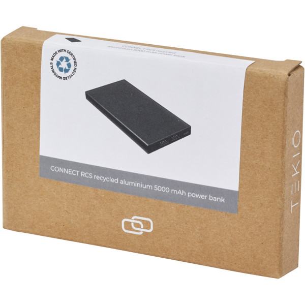 Connect 5000 mAh recycled aluminium power bank