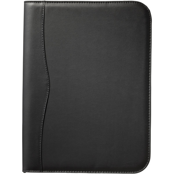 Ebony A4 zippered portfolio - Black