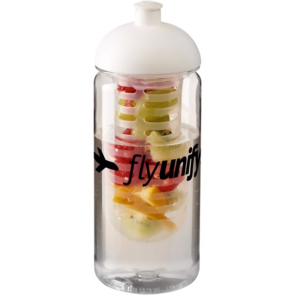 H2O Active® Octave Tritan™ 600 ml dome lid bottle & infuser - Transparent / White