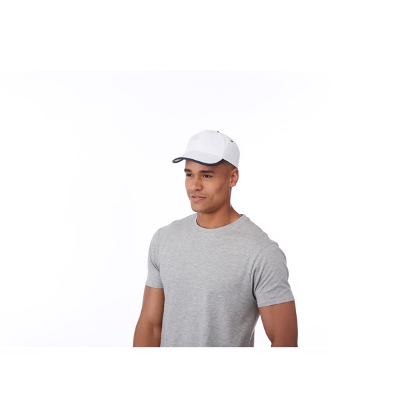 Nestor Kappe mit 5 Segmenten und Paspel - weiss / navy
