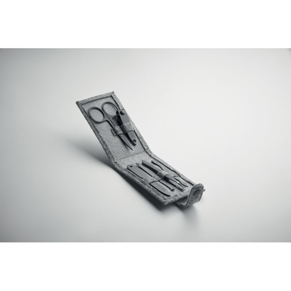 RPET felt 6 piece manicure set Nailkit Felt