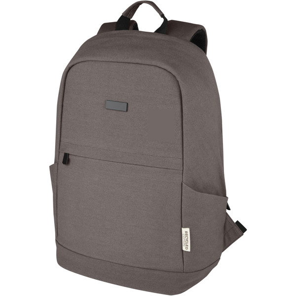 Joey 15.6\" GRS recycled canvas anti-theft laptop backpack 18L - Grey