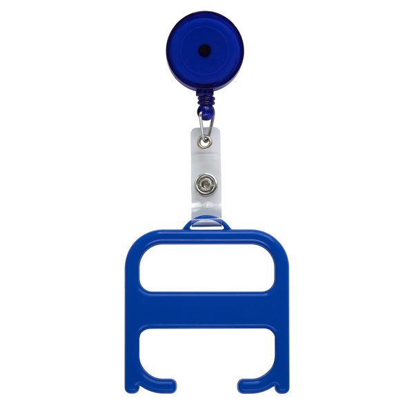 Hygiene handle with roller clip - Royal blue / Transparent royal blue