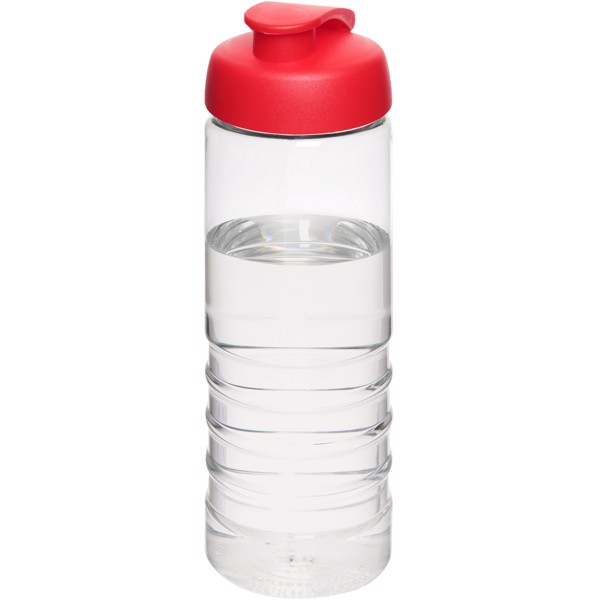 H2O Treble 750 ml sportovní lahev s vyklápěcím víčkem - Průhledná / Červená s efektem námrazy
