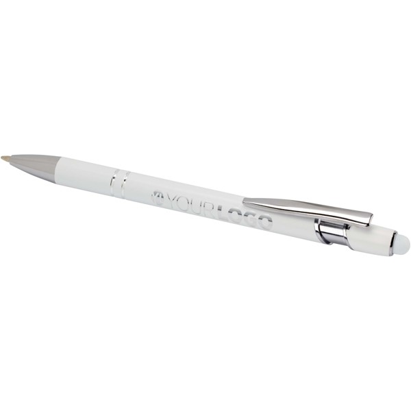 Kish ballpoint pen with silver finish (blue ink) - White