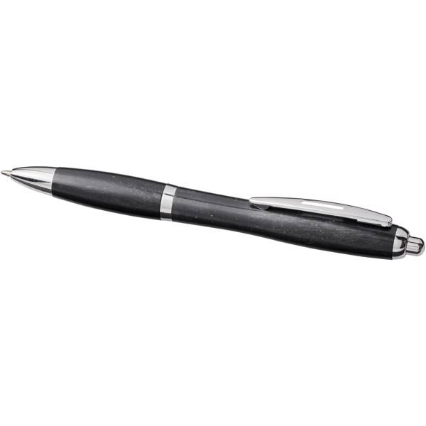 Nash wheat straw chrome tip ballpoint pen - Solid black