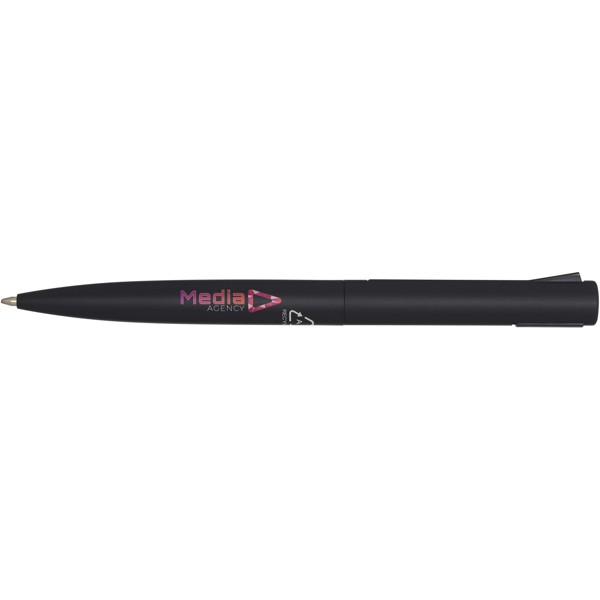 Clast A4 clipboard with magnetic closure and RCS recycled ballpoint pen (black ink) - Black
