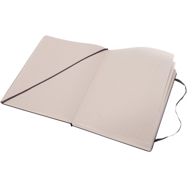 Classic XL hard cover notebook - squared - Solid black