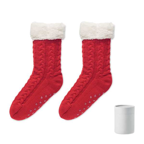 Pair of slipper sock L Canichie L - Red