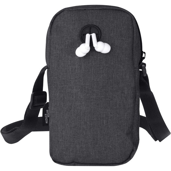 Ross GRS recycled phone pouch - Heather Charcoal