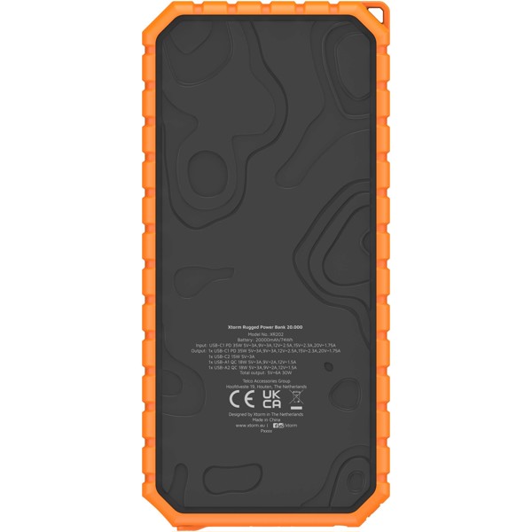 Xtorm XR202 Xtreme 20.000 mAh 35W QC3.0 waterproof rugged power bank with torch