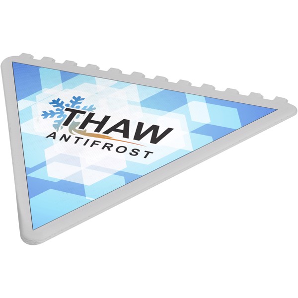 Frosty triangular ice scraper - White