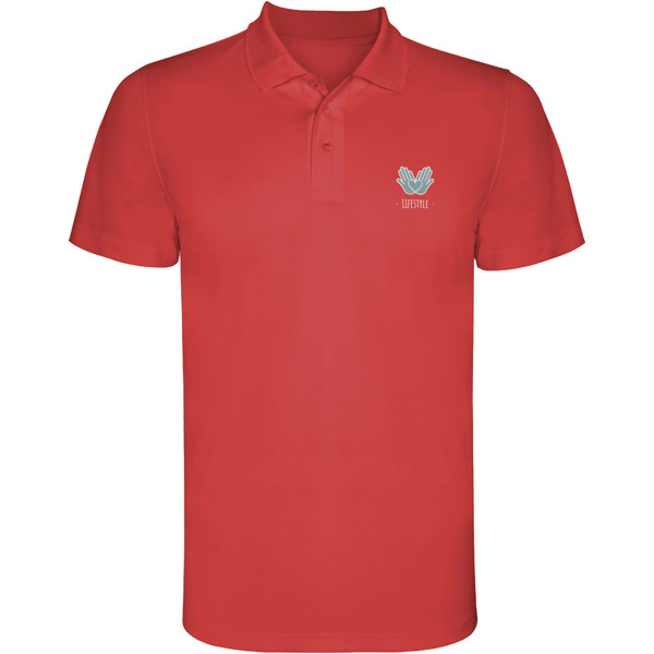 Monzha short sleeve kids sports polo - Red / 8