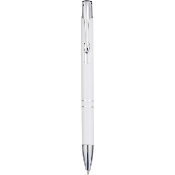 Moneta recycled aluminium ballpoint pen (blue ink) - White
