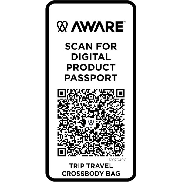 Trip Aware™ recycled travel crossbody bag 1L - Black