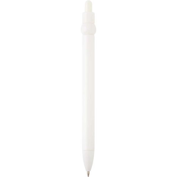 Fidget recycled plastic ballpoint pen (black ink) - White