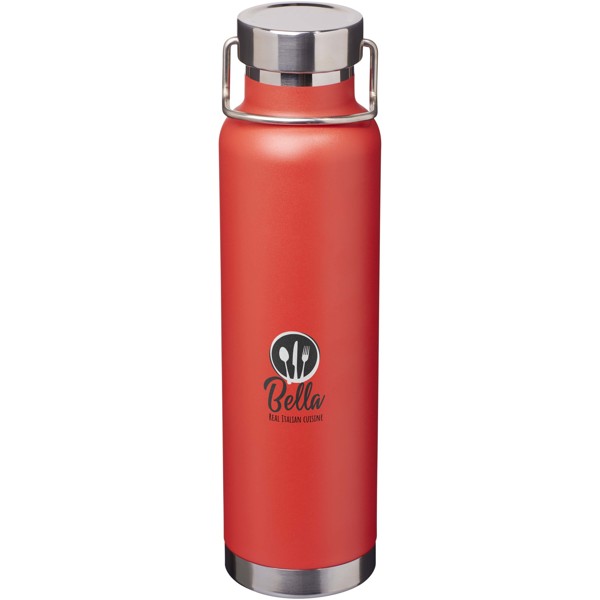 Thor 650 ml RCS recycled stainless steel copper vacuum insulated water bottle - Red
