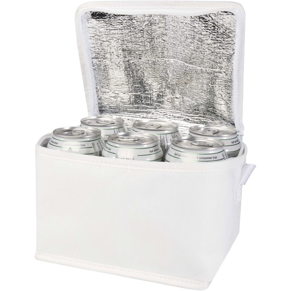 Spectrum 6-can recycled non-woven cooler bag 4L - White