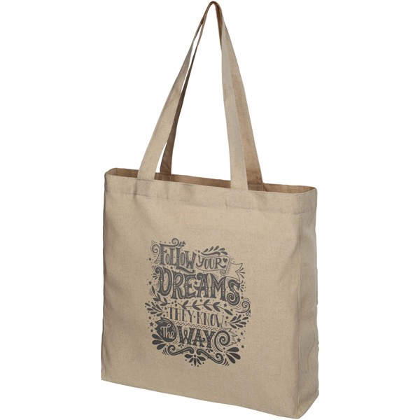 Bolsa Tote de algodón reciclado de 210 g/m² con refuerzos "Pheebs"