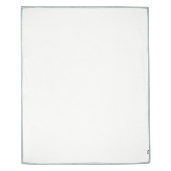 Marigold GRS certified RPET polar fleece and sherpa blanket - Grey / Off White