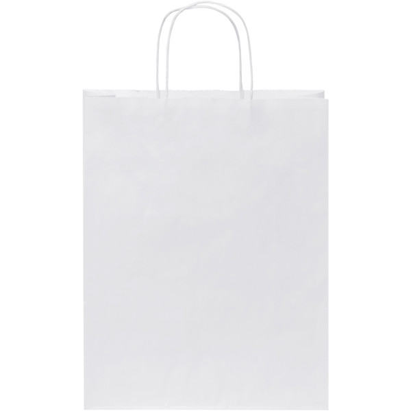 Kraft 80 g/m2 paper bag with twisted handles - 25 x 11 x 32 cm - White