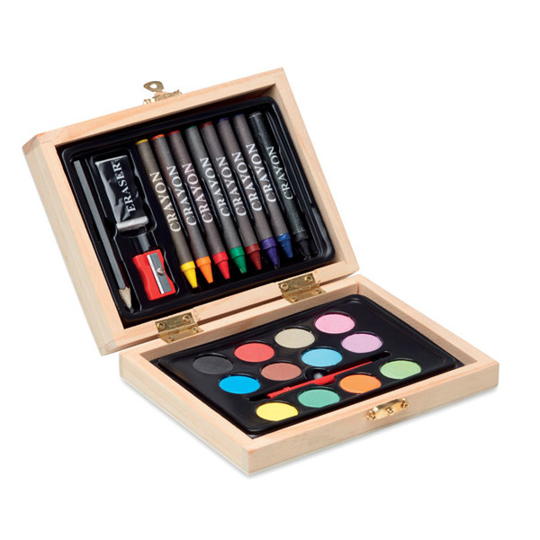 Painting set in wooden box Beau