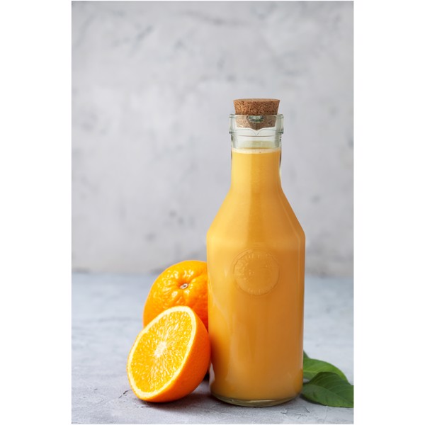 Fresqui recycled glass carafe with cork lid