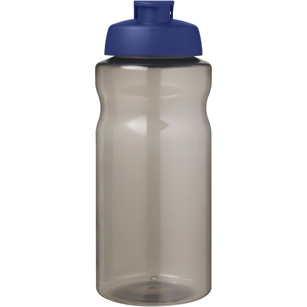 H2O Active® Eco Big Base 1 litre flip lid sport bottle - Charcoal / Blue