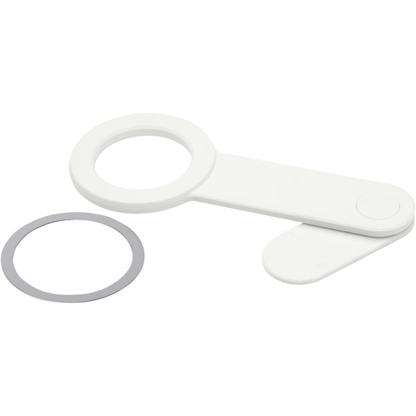 Hook recycled plastic desktop phone holder - White