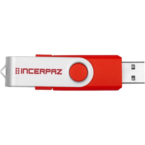Rotační USB OTG - Červená s efektem námrazy / 1GB