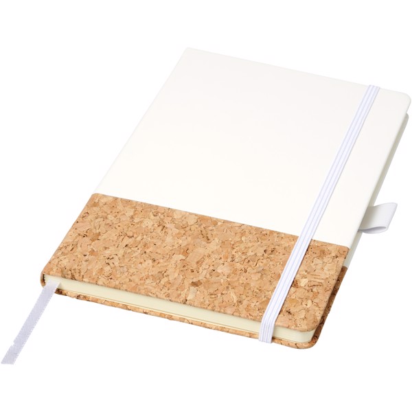 Evora A5 cork thermo PU notebook - White