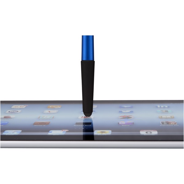 Gummy stylus ballpoint pen with soft-touch grip
