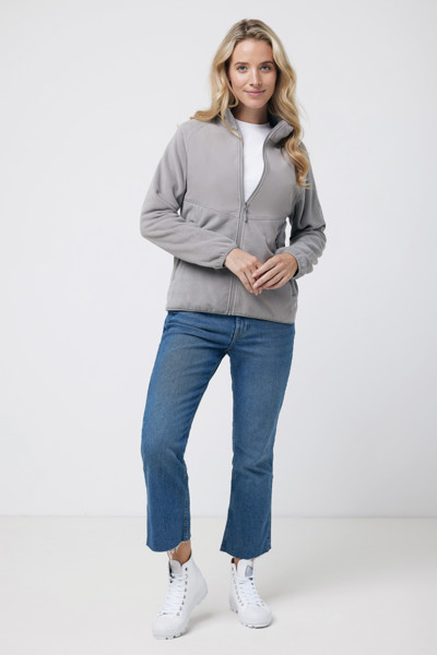 IQONIQ Talung recycled polyester microfleece zip through - Storm Grey / XXXL