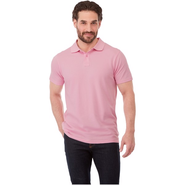 Pánská polokošile s krátkým rukávem Helios - Červená s efektem námrazy / 3XL