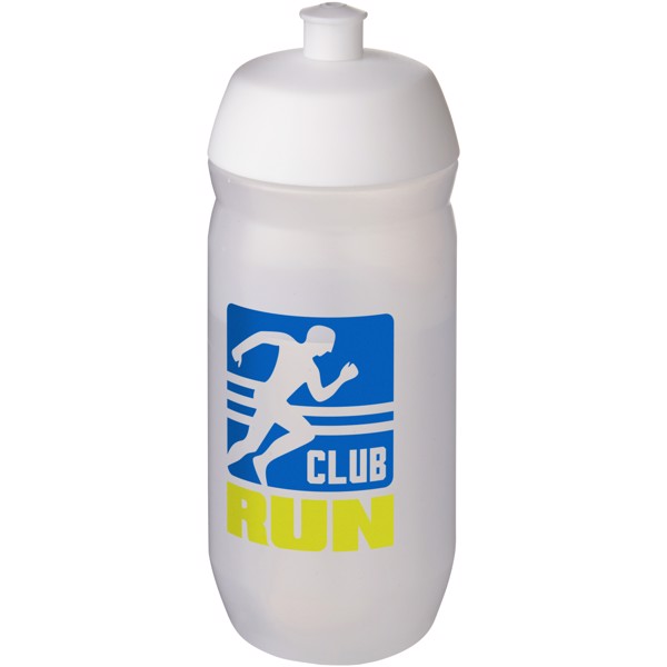 HydroFlex™ Clear 500 ml squeezy sport bottle - White / Frosted Clear