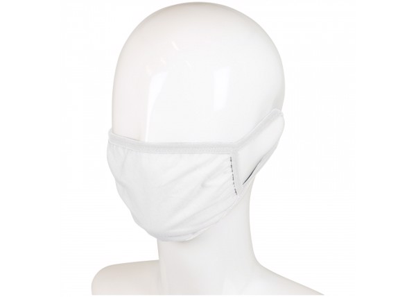 Re-usable 3-layer face mask all-over print - White / White