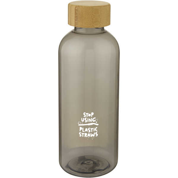 Ziggs 650 ml recycled plastic water bottle - Transparent Charcoal