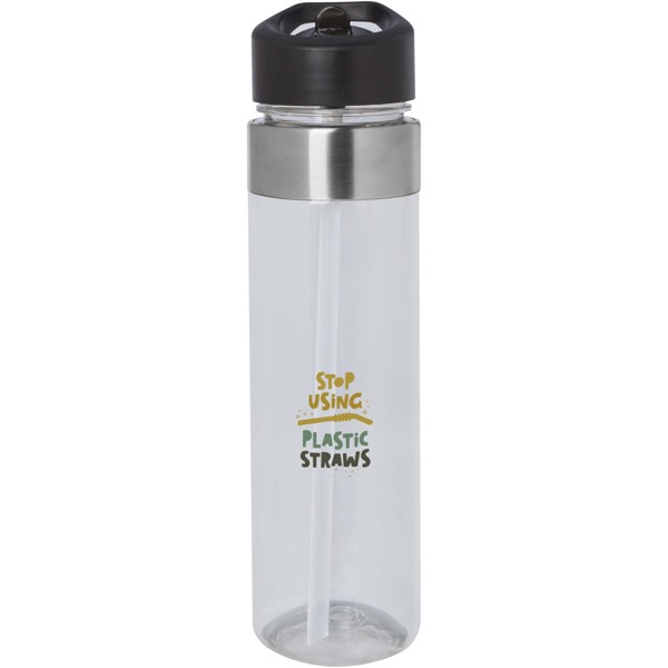 Dylan 650 ml Tritan water bottle with flip spout lid - Transparent Clear