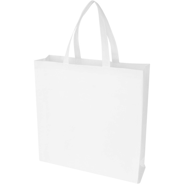 EcoSeal GRS recycled nonwoven gusset tote bag 12L - White