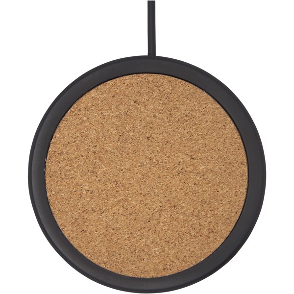 Base de carga inalámbrica de 10 W de piedra caliza/corcho "Kivi"