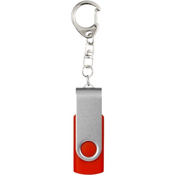 Rotační USB s klíčenkou - Středně tmavá červená / 32GB