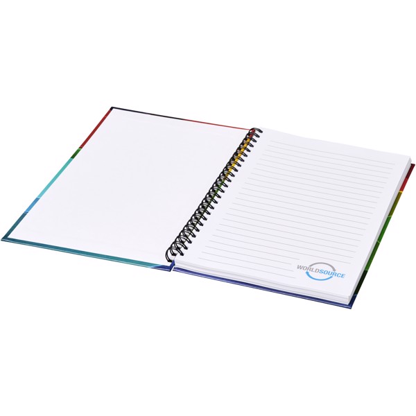 Wire-o A6 notebook hard cover - White / Solid black