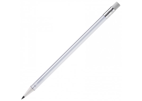 Illoc pencil transparent with eraser - Transparent White