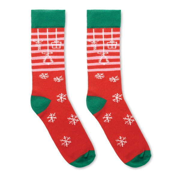 Pair of Christmas socks L Joyful L